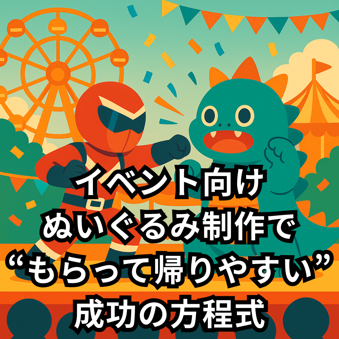 イベント向けぬいぐるみ制作で“もらって帰りやすい”成功の方程式